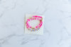 'Love' Bracelet Set - Pink & Gold